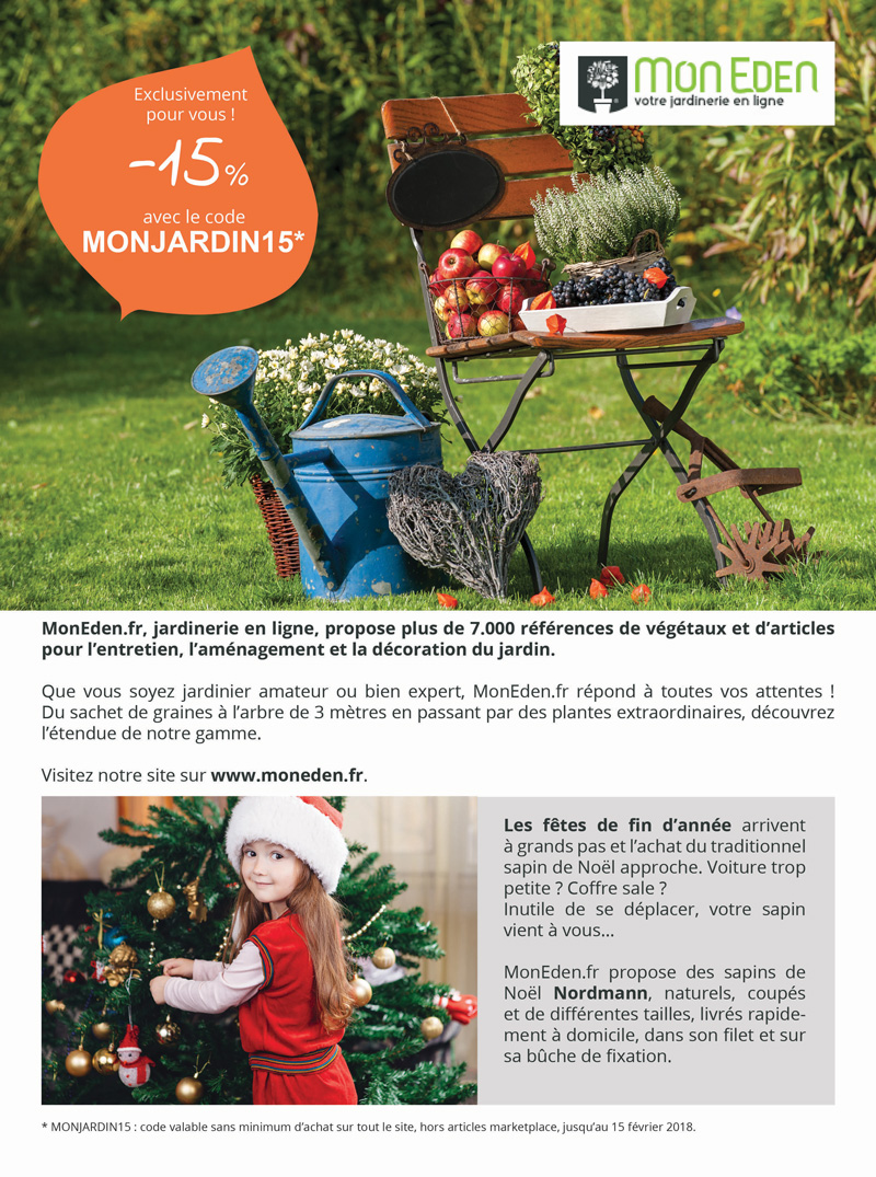 Encart de publicité parue dans le magazine Ma Maison Mon Jardin