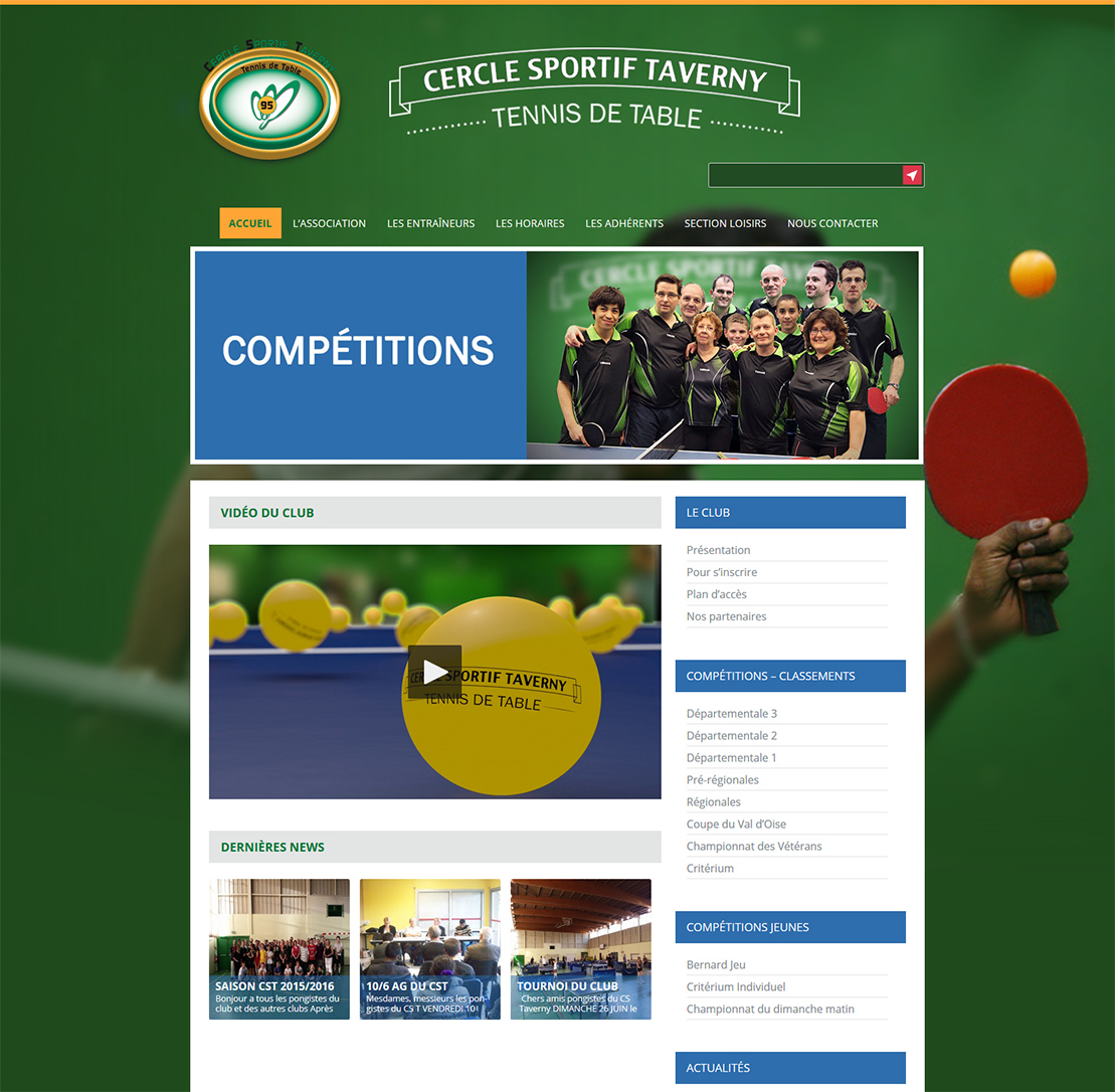 Site internet du club Ping Pong Taverny